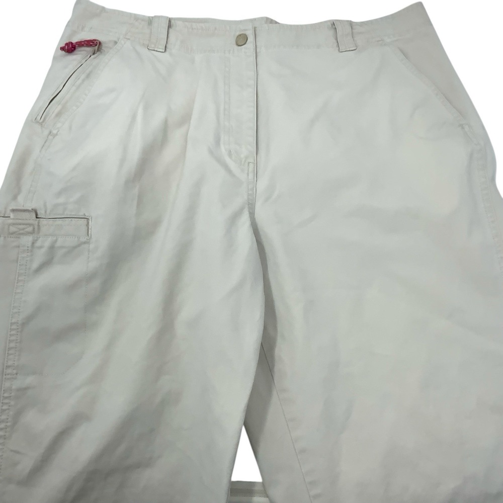 L.L. Bean Women's Size 18‎ Light Tan Flat Front Cargo Chino Pants Casual Comfort